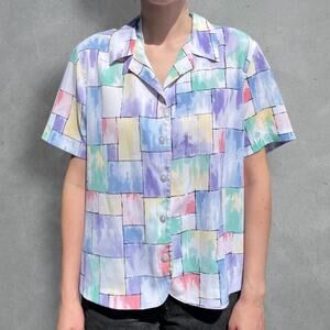 VTG 90S MULTICOLOR KIDCORE BLOUSE